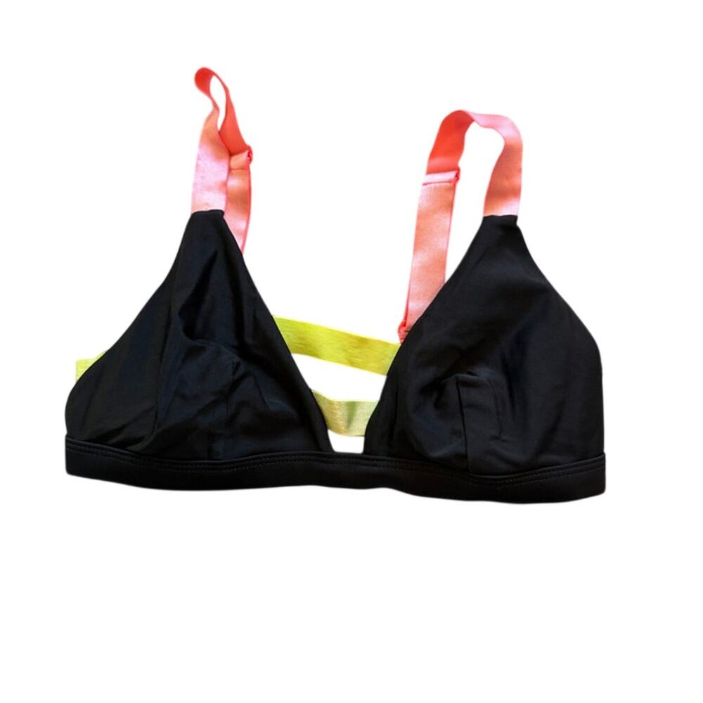 xhilaration pastel strap black bikini top womens xs